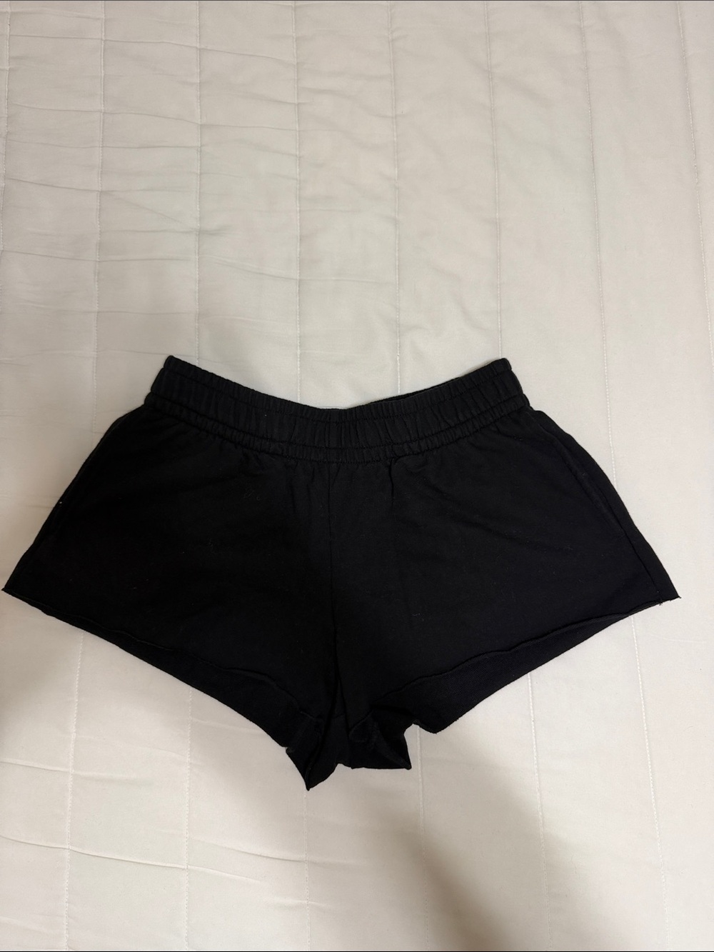 Black Women's Elastic-Waist Lounge Shorts